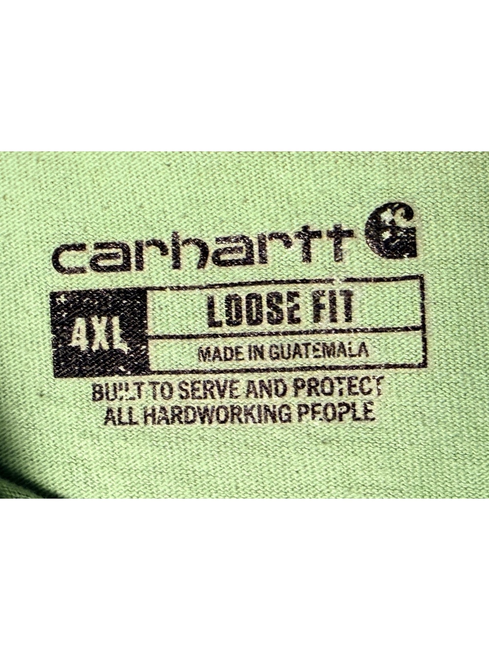 Carhartt Loose Fit T-Shirt 4XL Men's Size Green Pocket Tee - Picture 6 of 6